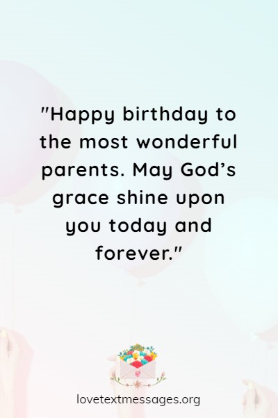 Christian Birthday Wishes for Parents