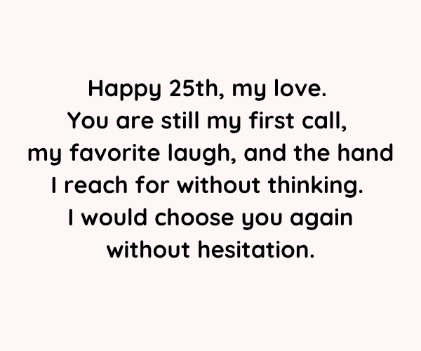 Happy 25th Anniversary Wishes